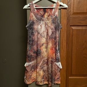 Mid length multi color casual dress